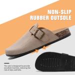 Suede Clogs with Adjustable Buckle and Arch Support