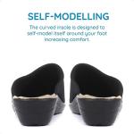 Fly Flot Wide-Fit Black Anatomic Clogs Size 6