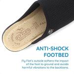 Fly Flot Wide-Fit Black Anatomic Clogs Size 6