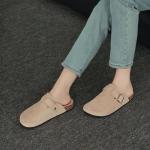 Suede Clogs with Adjustable Buckle and Arch Support