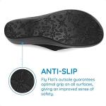 Fly Flot Wide-Fit Black Anatomic Clogs Size 6
