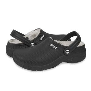 Women's Black Fleece-Lined Dockray Clogs - 6.5