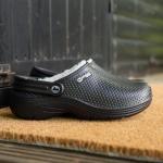 Women's Black Fleece-Lined Dockray Clogs - 6.5