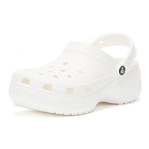 Crocs Women's Classic White Platform Clogs