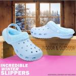 Women's Fleece Lined Slip-On Clogs - Baby Blue