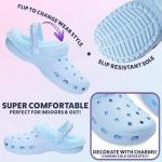 Women's Fleece Lined Slip-On Clogs - Baby Blue