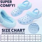 Women's Fleece Lined Slip-On Clogs - Baby Blue