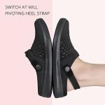 Women's Comfortable Memory Foam Clogs - All Black