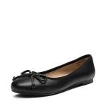 Womens Classic Bow Flats Ballerina Shoes, Black