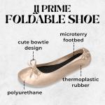 JJ PRIME Foldable Ballet Pumps with Bag