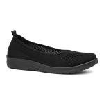 Softlites Women's Black Slip-On Ballerina Shoes