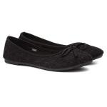 Lilley Gwen Women's Black Lace Ballerina