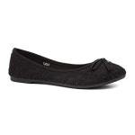 Lilley Gwen Women's Black Lace Ballerina