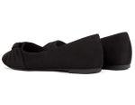 Black Bowtie Slip-On Ballet Flats for Women