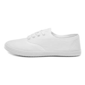 Red Fish Tai Women's White Lace-Up Canvas Sneakers