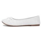 Lilley Grace Women's White Bow Ballerina Shoes
