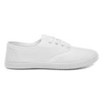 Red Fish Tai Women's White Lace-Up Canvas Sneakers