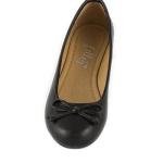 Lilley Gerri Black Ballerina Flats with Bow