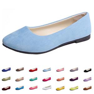 Light Blue Women's Casual Ballet Flats
