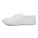 Red Fish Tai Women's White Lace-Up Canvas Sneakers