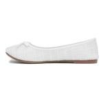 Lilley Grace Women's White Bow Ballerina Shoes