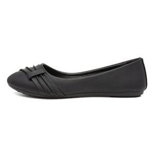 Lilley Gina Women's Black Pleated Ballerina Shoes