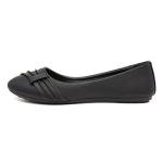 Lilley Gina Women's Black Pleated Ballerina Shoes