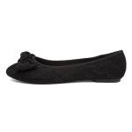Lilley Black Lacey Bow Ballerina Shoes - Size 6