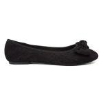 Lilley Black Lacey Bow Ballerina Shoes - Size 6