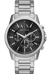 Armani Exchange Men's Chronograph Watch, Silver Stainless Steel