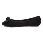 Lilley Black Lacey Bow Ballerina Shoes - Size 6