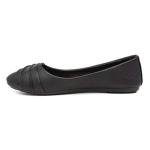Lilley Gina Women's Black Pleated Ballerina Shoes
