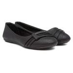 Lilley Gina Women's Black Pleated Ballerina Shoes