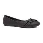Lilley Gina Women's Black Pleated Ballerina Shoes
