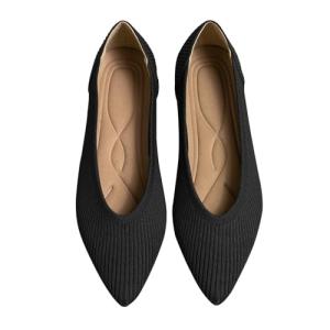 TINGRISE Women's Comfortable Pointed Toe Flats