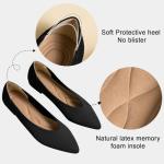 TINGRISE Women's Comfortable Pointed Toe Flats