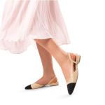 DREAM PAIRS Women's Slingback Ballet Flats in Nude