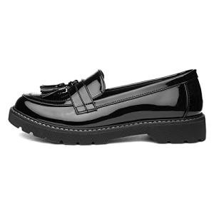 Lilley Angel Black Patent Tassel Loafer, Size 6