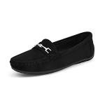 Women’s Black Suede Slip-On Loafers