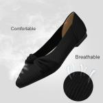 Stylish Washable Black Pointed Toe Flats for Women