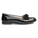 Lilley Anita Black Patent Loafers with Bow