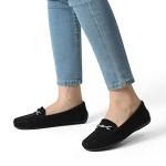 Women’s Black Suede Slip-On Loafers