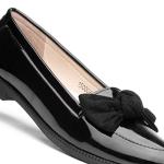 Lilley Anita Black Patent Loafers with Bow