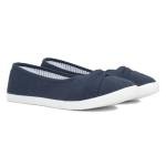 Lilley Pearl Women's Navy Slip-On Canvas Shoe