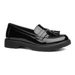 Lilley Angel Black Patent Tassel Loafer, Size 6