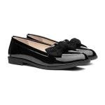 Lilley Anita Black Patent Loafers with Bow