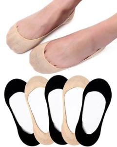 Invisible Cotton No Show Socks for Women - 5 Pairs