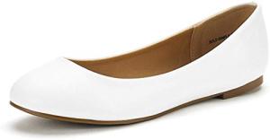 DREAM PAIRS Women's White Ballerina Flats Size 8