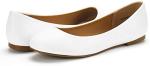 DREAM PAIRS Women's White Ballerina Flats Size 8