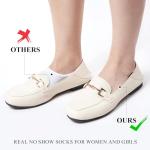 Invisible Cotton No Show Socks for Women - 5 Pairs